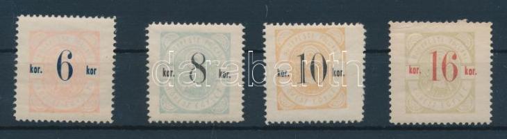 Budapesti Polgári Lövészegylet 4 db klf tagdíj bélyeg