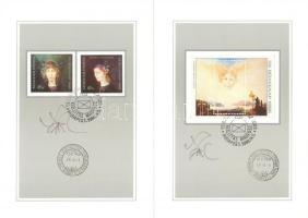 1986 Bélyegnap emléklap első napi bélyegzéssel, rajta a tervező sk. Szász Endre aláírásával (2db)