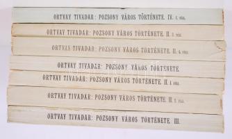 Ortvay Tivadar: Pozsony város története I.-IV. köt. (7 kötetben, teljes!) Pozsony, 1892-1912. Pozson...
