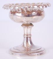 cca 1850 Antik ezüst (Ag) fűszertartó 13 latos nagyváradi jelzéssel és mesterjeggyel /  Antique silver salt with 13 loth Oradea hallmark and maker's mark, 8cm, 76,5gr