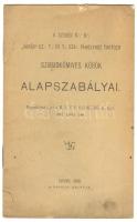 A szegedi Árpád páholyzoh tartozó szabadkőműves körök alapszabályai. Szeged, 1898. A páholy sajátja. 8p.