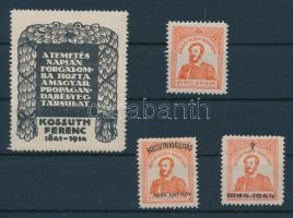 1914-1944 4 db klf Kossuth kiállítás levélzáró