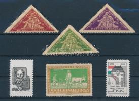 1925, 2000 4+2 db klf Jókai kiállítás levélzáró