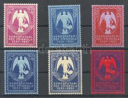 1931 6 db klf  400 éves a Sárospataki Ref. Főiskola levélzáró