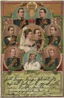 German Royal family, Wilhelm II, Augusta Victoria  Emb. litho (EK)