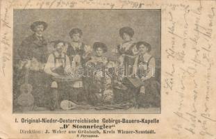 I. Original-Nieder-Oesterreichische Gebirgs-Bauern-Kapelle &quot;D' Stoanriegler&quot; / I. Original Lower Austrian mountain farmers Choir, folklore