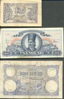 Románia 1920. 2L + 1923. 20L + 1948. 1000L T:III Romania 1920. 2 Lei + 1923. 20 Lei + 1948. 1000 Lei C:F