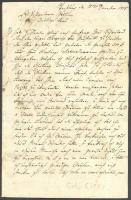 1815 gróf Csáky Tivadar saját kézzel írt levele gróf Benyovszkynénak