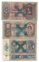 1930. 100P + 1932. 50P + 1941. 20P (2x) mindegyik "Kerületi Pártvezető Kőszeg" illetve nyilaskeresztes hamis felülbélyegzéssel T:III