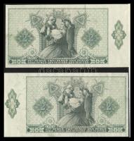 1940. 2P (2x) fázis, csak hátlapi nyomat festékfoltokkal, eltérő nyomdai vágással T:I-