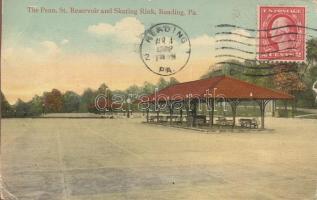 Reading, St. Reservoir and Skating Rink, TCV card (b)