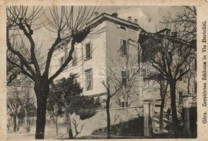 Gorizia, Bertolini street, destroyed corner house (cut)