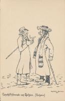 Judaica, humour, business friends from Galicia (small tear)