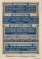 Hazai Gépgyár, Vas- és fémöntöde / Hungarian iron works advertisement (wet damage)