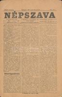 Népszava, hungarian newspaper advertisement (small tear)