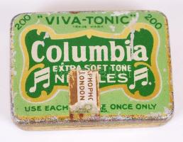 Egy doboznyi Columbia "Extra soft tone" gramofontű / 
A box of Columbia "Extra soft t...