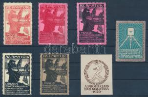 1909-1926 7 db klf Művészi fényképkiállítás levélzáró