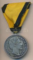 Német Államok 1886. II. Lajos fém emlékmedál mellszalaggal T:2- German States 1886. Ludwig II of Bavaria metal commemorative medal on ribbon C:VF