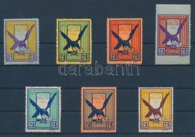 1934 7 db klf Miskolci Hét kiállítás levélzáró