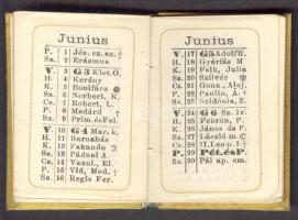 1883 "Fromme Tárczanaptára", félvászon kötésben, kötéstábláin plakettel, az első táblán ma...