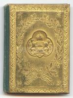 1885 "Fromme Tárczanaptár", félvászon kötésben, kötéstábláin plakettel, az első táblán magyar címerrel, aranyozott lapszélekkel, az előzéklapon fotóval