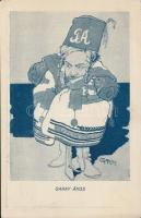 8 db régi, Kakas Márton levelezőlap, grafikusok karikatúrái önmagukról