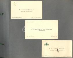 59 db eszperantó névjegy albumban + egy Zamenhof lecvelezőlap / Eperanto business-cards