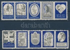 1939 2 db ötöscsíkban klf Horthy vitézeket avat levélzárók