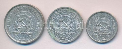 Oroszország/Szocialista Szövetségi Szovjet Köztársaság 1921. 10k Ag + 15k Ag + 20k Ag T:2,2-
Russia/...