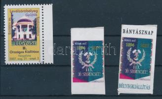 2007 3 db ELGYüSZ. II. Országos Kiállítás Várpalota levélzáró + képeslap