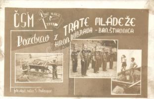 1949 Felsőbesenyő-Selmecbánya / Hronská Dúbrava-Banska Stiavnica, Trate mládeze railroad line construction