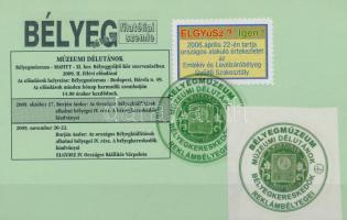 2009 3 db ELGYüSZ. IV. Országos Kiállítás Várpalota levélzáró