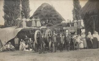 Zalaapáti, mezőgazdasági dolgozók a MÁV Gépgyár gépével, photo (fl)