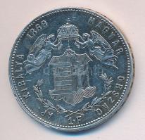 1869KB 1Ft Ag "Angyalos címer" T:2-