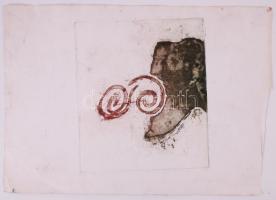 Koronczi Endre (1968-): Cím nélkül, rézkar, papír, jelzés nélkül, 20×23 cm