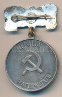 Románia DN. "Anyasági érem I. fokozata" medál T:2-
Romania ND. "Communist Maternity M...