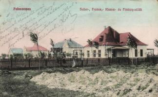 Balatonszemes, Faluszemes; Huber-, Fromm-, Klemm- és Fináczy-villák