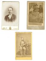 cca 1880-1900 15 db keményhátú fotó klf műtermekből / vintage photos