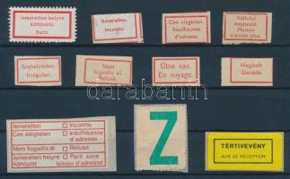 Korábbi postai jelzőcímkék