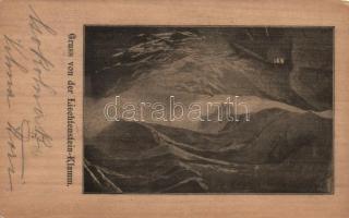 1899 Liechtensteinklamm, wooden card