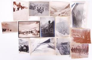 cca 1916 Albánia 13 db fotó katonákról, hegyekről, őrállomásokról / Albani WW. I. photos