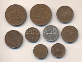 Nagy Britannia 1964-1971. 1/2P, 1/2NP (2x), 1P (2x), 2p + Ausztrália 1966-1968. 1c, 2c, 5c T:vegyes
...