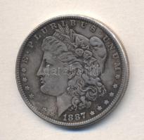 Amerikai Egyesült Államok 1887. 1$ Ag "Morgan" T:2 patina USA 1887. Morgan Dollar Ag C:XF patina