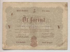 1848. 5Ft "Kossuth bankó" barna T:III