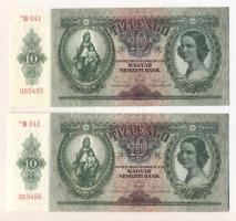 1936. 10P "*B" (2x) egymás utáni sorszámmal T:I