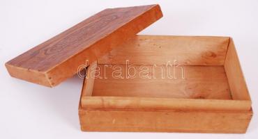 Régi Kugler Henrik Gerbeaud fa dobozka / 
Vintage Gerbeaud wooden box, 19,5x13x5,5cm