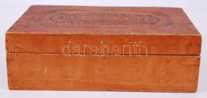 Régi Kugler Henrik Gerbeaud fa dobozka / 
Vintage Gerbeaud wooden box, 19,5x13x5,5cm