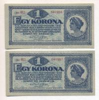 1920. 1K (2x) egymás utáni sorszámmal T:I