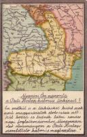 Pesti Hírlap advertisement, Map of the WWI (small tear)