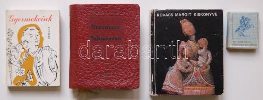 4db minikönyv: Kovács Margit kiskönyve; Boccaccio II.; Gyermekeink; Zrínyi Miklós: Az török áfium ellen való orvosság